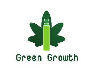 Green Vape Weed logo design