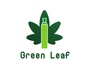 Green Vape Weed logo design