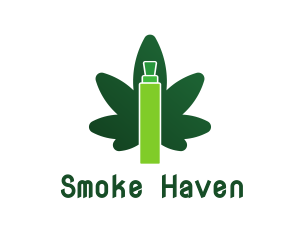 Green Vape Weed logo design