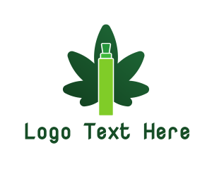 Cannabis - Green Vape Weed logo design