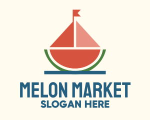 Melon - Watermelon Yacht Summer logo design