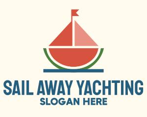 Watermelon Yacht Summer logo design