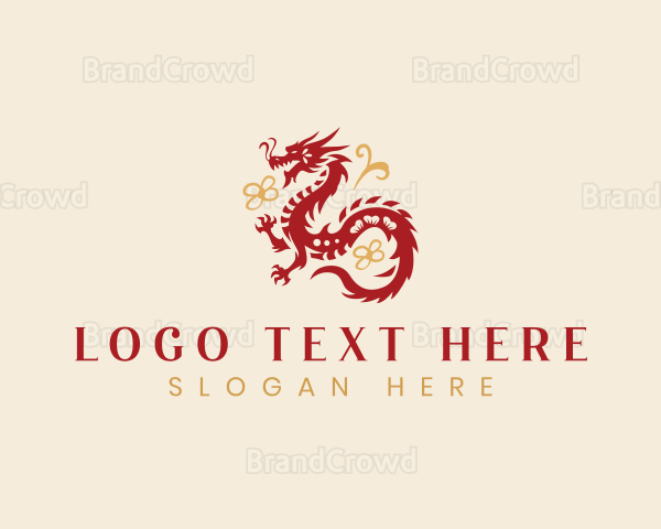 Dragon Chinese Zodiac Logo