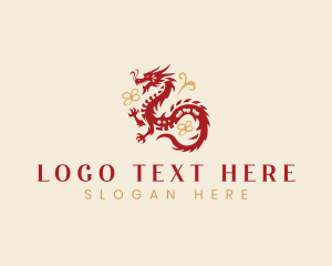 Dragon Chinese Zodiac Logo