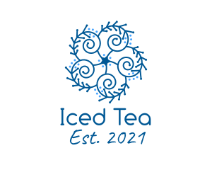 Frozen Ice Flower logo design