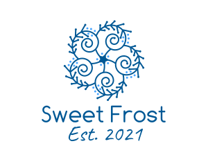 Frozen Ice Flower logo design