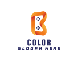 Curves - Orange VR Goggle B logo design