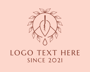 Handdrawn - Natural Cinnamon Oil logo design