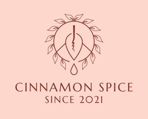 Cinnamon - Natural Cinnamon Oil logo design