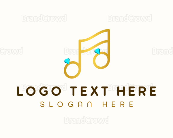 Diamond Musical Note Logo