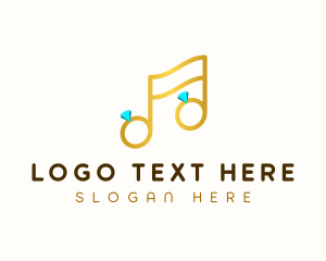 Musical Note - Diamond Musical Note logo design