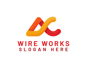 Wire - Tech Letter AC logo design