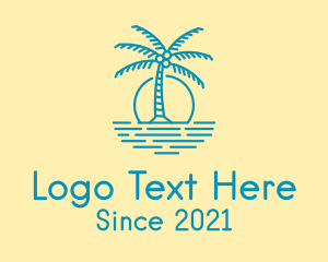 Hawaiian - Blue Beach Resort logo design