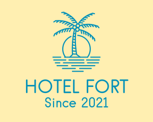 Blue Beach Resort  logo design