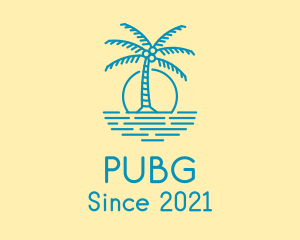 Island - Blue Beach Resort logo design