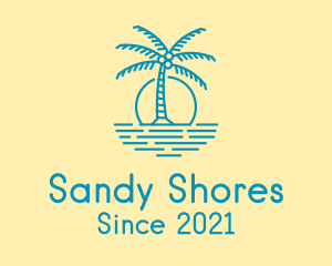 Beach - Blue Beach Resort logo design