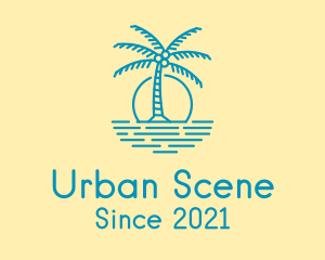 Scene - Blue Beach Resort logo design