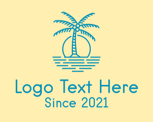 Hawaii - Blue Beach Resort logo design