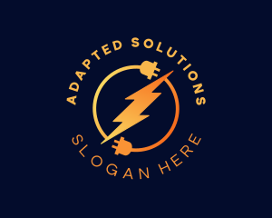 Lightning Bolt Cable Adapter logo design