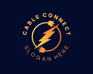 Cable - Lightning Bolt Cable Adapter logo design