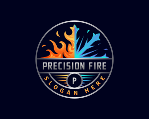 Hvac Fire Cooling logo design