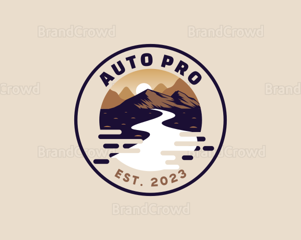 Mountain Pathway Road Travel Logo