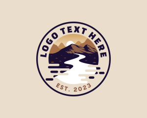 Traveler - Mountain Pathway Road Travel logo design