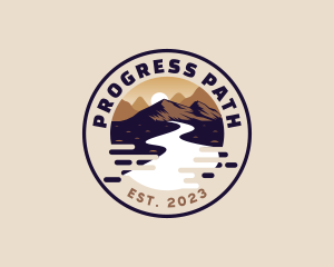 Mountain Pathway Road Travel logo design