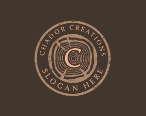 Wood Lumberjack Carpentry   logo design