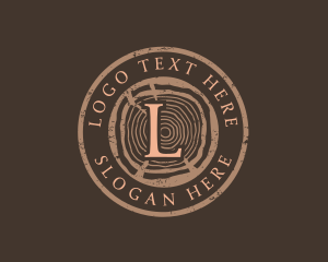 Chair - Wood Lumberjack Carpentry logo design