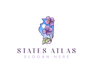 Illinois Garden Flower logo design