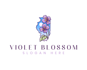 Illinois Garden Flower logo design