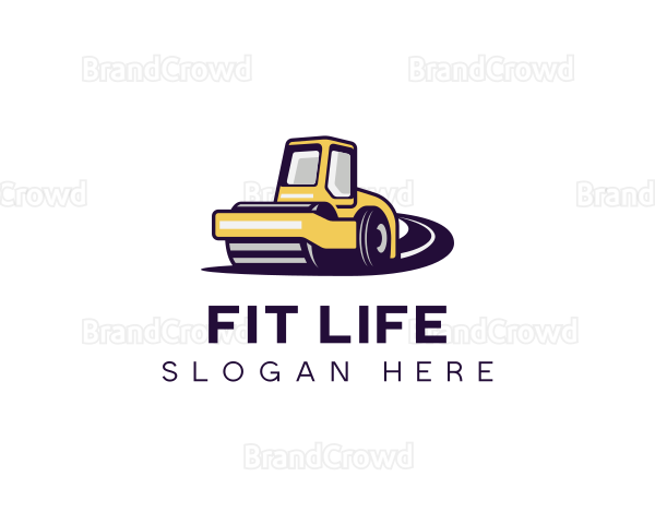 Construction Builder Road Roller Logo