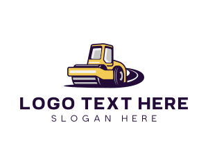 Steamroller - Construction Builder Road Roller logo design