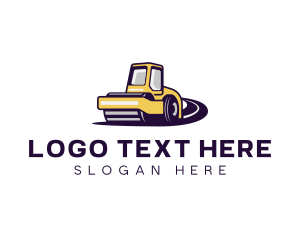 Construction Builder Road Roller Logo