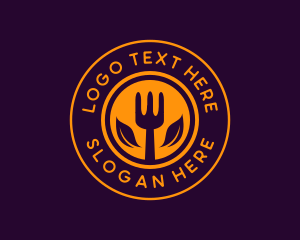 Vegetarian - Organic Leaf Spoon Restaurant logo design
