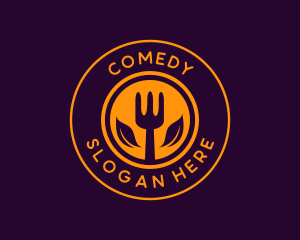 Gourmet - Organic Leaf Spoon Restaurant logo design