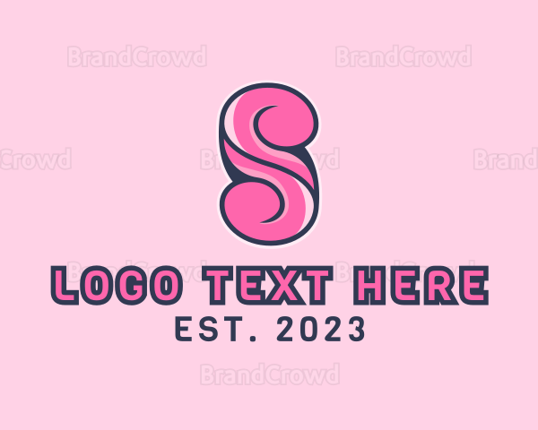 Pink Fashion Letter S Logo
