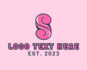Dainty - Pink Fashion Letter S logo design