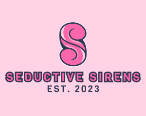 Pink Fashion Letter S logo design