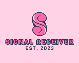 Pink Fashion Letter S logo design