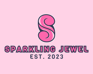 Pink Fashion Letter S logo design