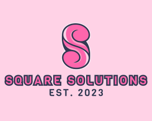 Pink Fashion Letter S logo design