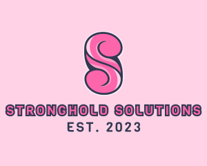 Pink Fashion Letter S logo design