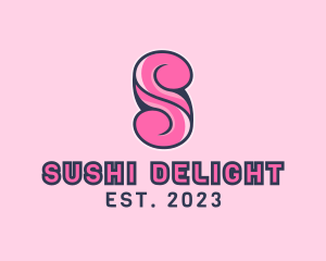 Pink Fashion Letter S logo design