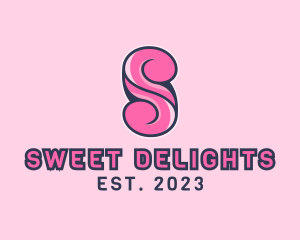 Pink Fashion Letter S logo design