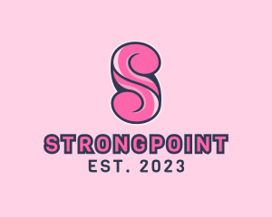Pink Fashion Letter S logo design