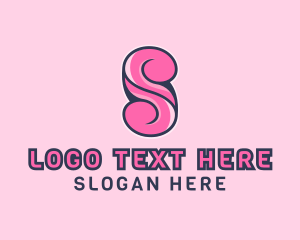 Pink Fashion Letter S Logo