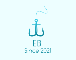 Fishing Tackle - Fishing Hook Anchor logo design