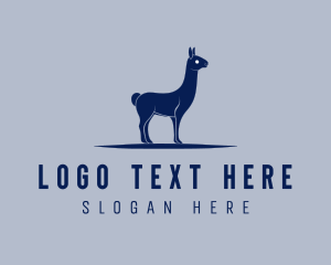 Alpaca Llama Animal logo design